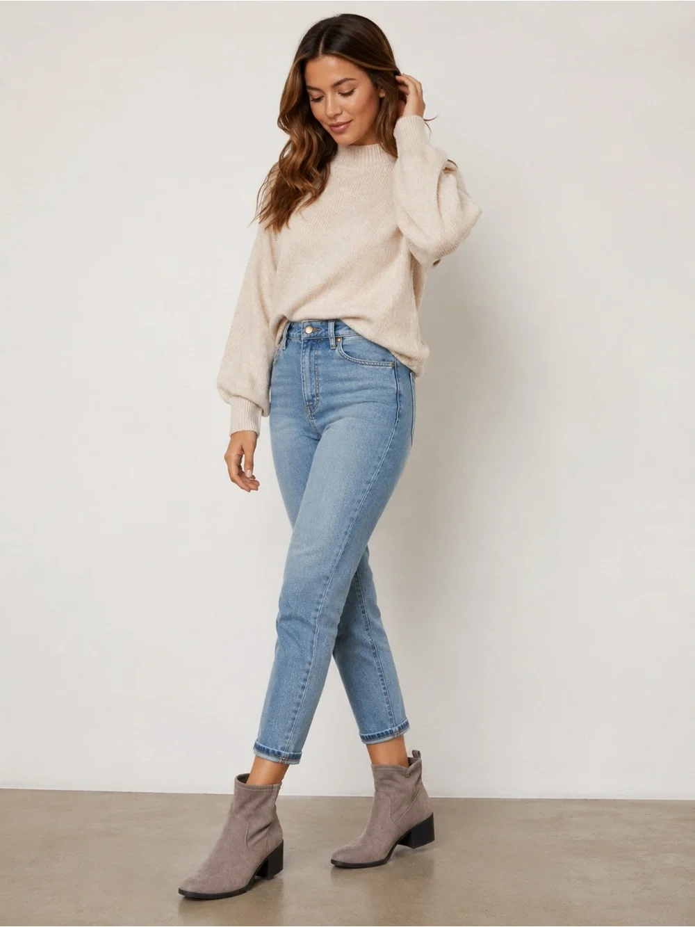Women's 🔥 Taupe Suede Ankle Boots